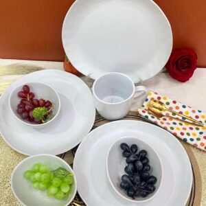 12pcs Irregular white Dinner Set