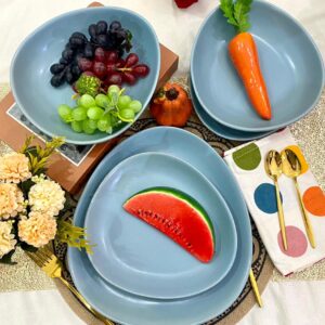 12pcs Triangle blue Dinner Set