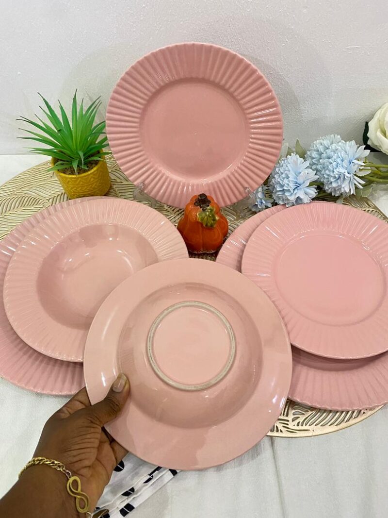 18pcs Pink pie Dinner Set