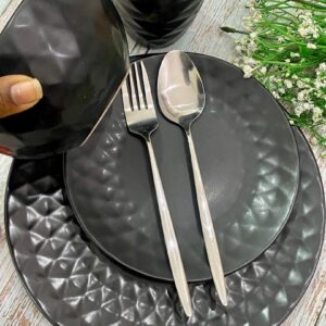 Pyramid Black Dinner Set