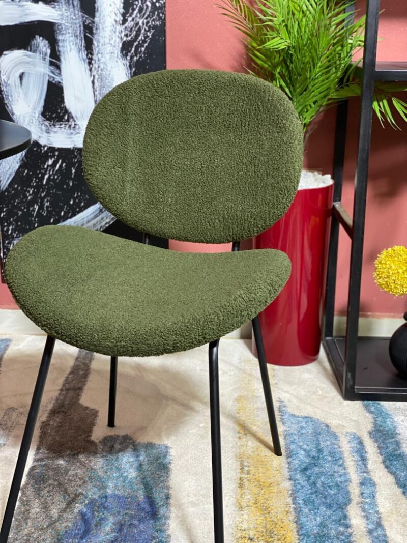 Boucle chair - Olive green