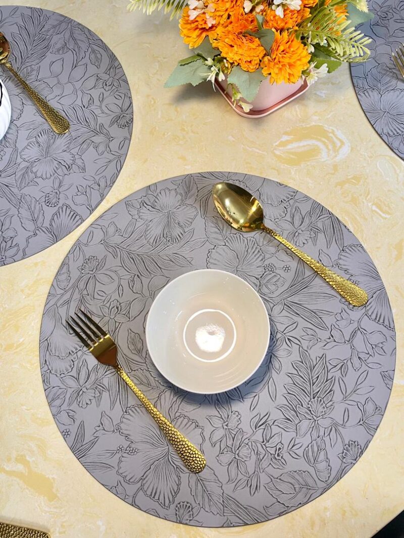 Round placemat - grey