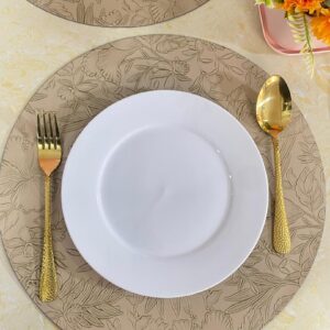 Round placemat - carton brown