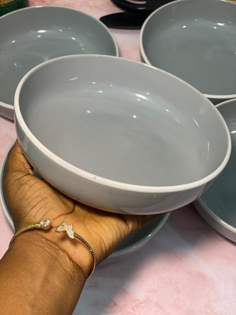 7.5in wide bowl - grey