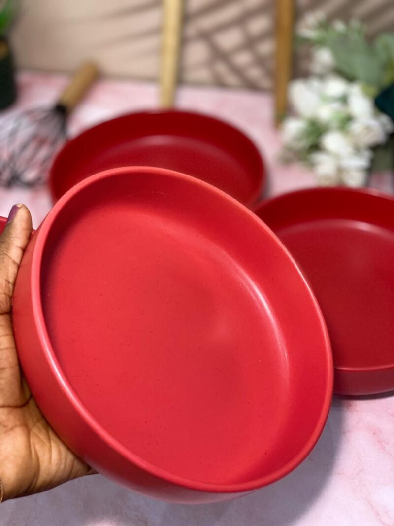 7.5in wide bowls - red