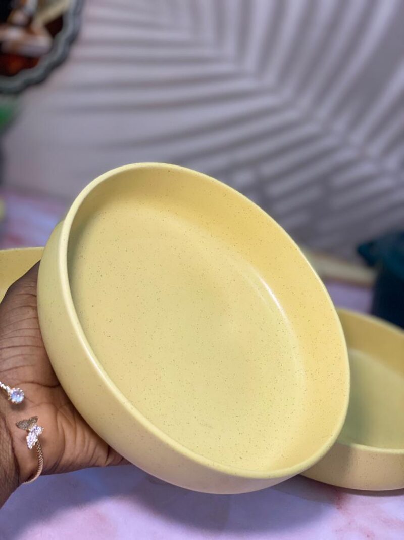 7.5in wide bowls - yellow