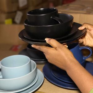 16Pcs Big Mug - Black