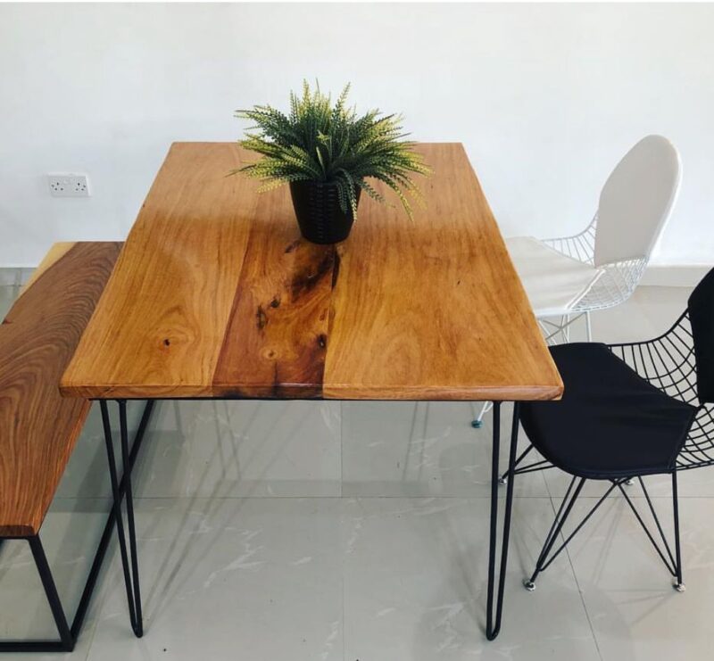 Bespoke straight edge rustic table - 5ft