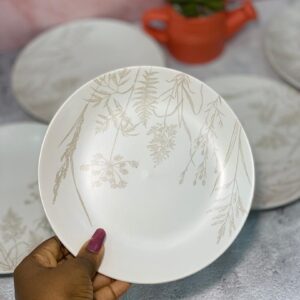 Off white leaf side plate