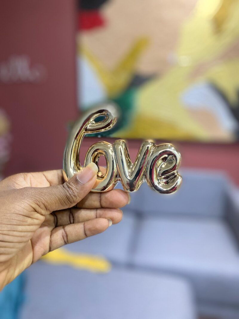 Small love letter decor - gold