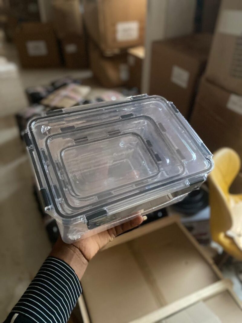 Square Acrylic 3in1 canister