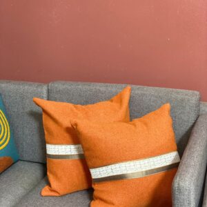 Throw pillow - orange 2tone