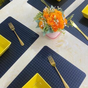 Leather placemat - black