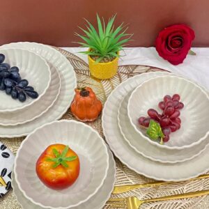 12pcs Shell cream Dinner Set