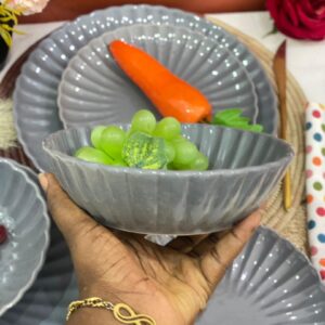 12pcs Shell grey Dinner Set