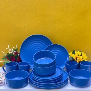 16pcs Spiral blue Dinner Set
